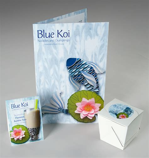 Blue Koi Menu Design on Behance