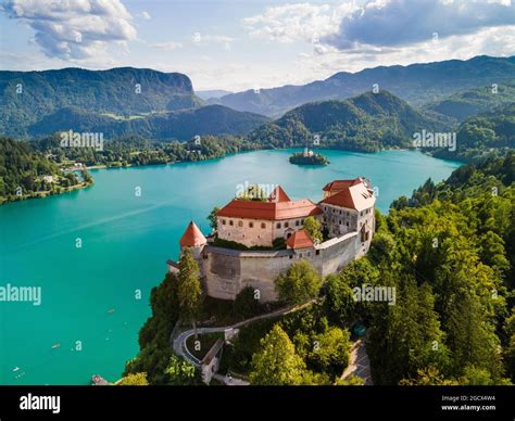 Bled Castle Blejski Grad Overlooking Lake Bled in Slovenia Stock Photo - Alamy