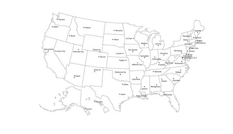 Map of United States of America