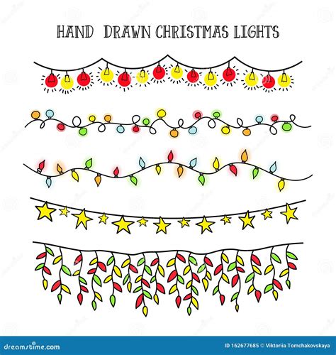 Christmas Lights Drawing Stock Illustrations – 7,003 Christmas Lights Drawing Stock ...