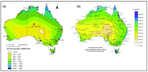 Spatial distribution of rainfall across Australia considering (a)... | Download Scientific Diagram