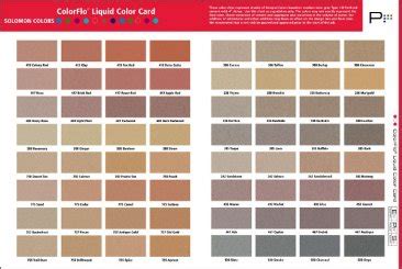 Solomon Mortar Color Chart: A Visual Reference of Charts | Chart Master