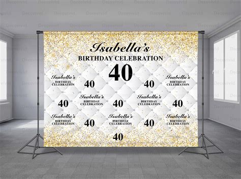 Birthday Backdrop Step and Repeat Personalized Banner - Etsy