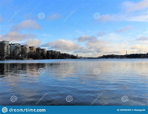 Norr MÃ¤larstrand`s Beach Promenade in Stockholm Editorial Stock Photo - Image of mälarstrands ...