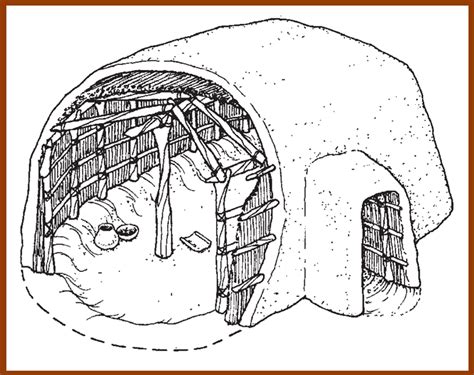 Illustration of Hohokam Pithouse | House sketch, Drawings, American west