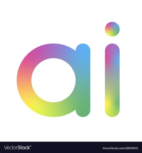 Artificial intelligence logo ai letter Royalty Free Vector