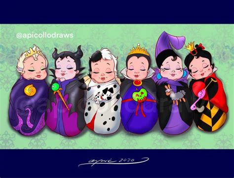 Artist Re-Imagines Disney Princesses And Villains As Babies After Being ...