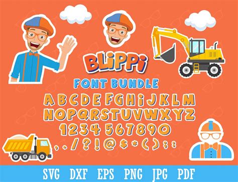 Blippi Font Svg Blippi Alphabet Blippi Logo Blippi Etsy Nederland ...