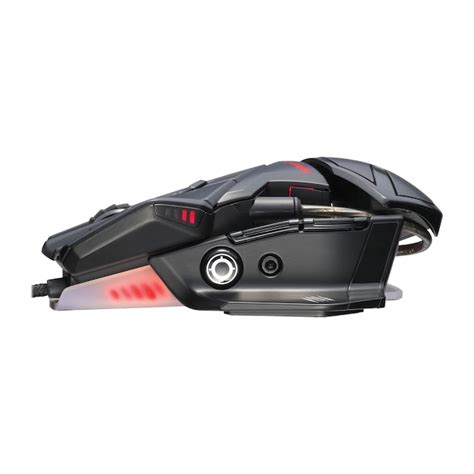 MAD CATZ Black Gaming Mouse with 7200-DPI Optical Sensor and Adjustable Palm Rest MCZMR03MCINBL ...