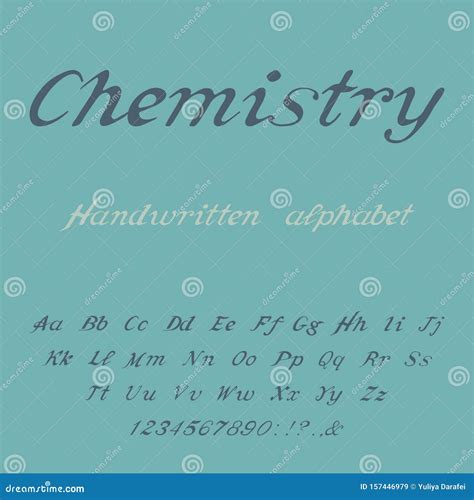 Chemistry. Handwritten Alphabet. Stock Vector - Illustration of ...