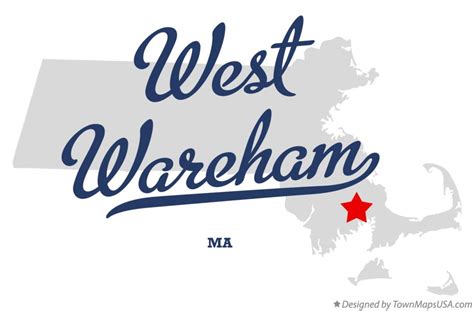 Map of West Wareham, MA, Massachusetts