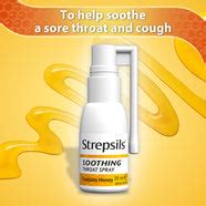 Soothing sore throat spray