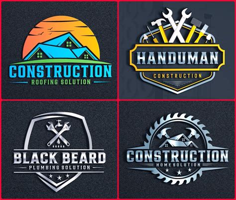 Custom Construction Logo Design Construction Logo Roofing - Etsy