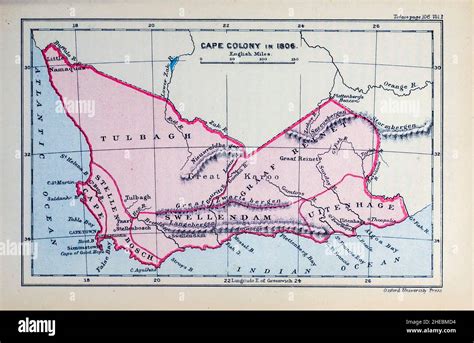 Cape Colony in 1806 from the book HISTORICAL GEOGRAPHY OF THE BRITISH COLONIES printed in 1897 ...