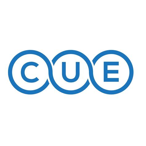 CUE letter logo design on black background.CUE creative initials letter ...