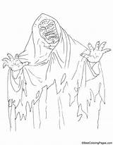 Scary Ghost Coloring Pages Printable sketch template