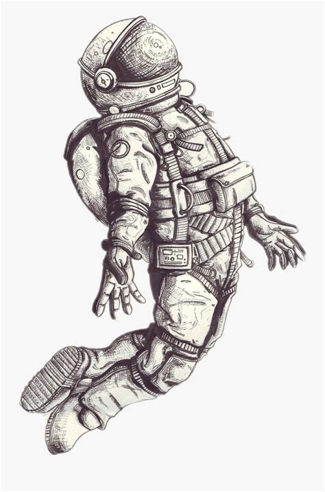 #astronaut #float - Astronaut Floating In Space Drawing , Free Transparent Clipart - ClipartKey