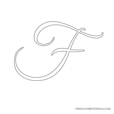 7 best images of fancy letter stencils free printable - 6 best images of printable large script ...