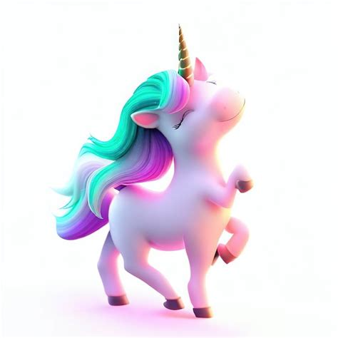 Premium AI Image | A unicorn with a rainbow mane and blue and purple hair