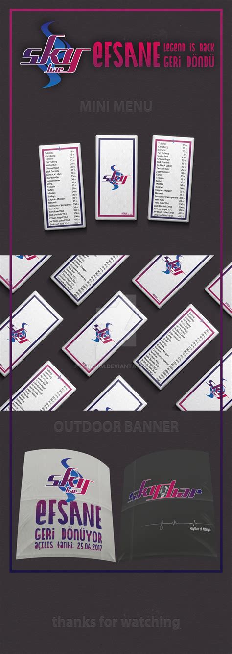 Sky Bar Menu and Outdoor Banner Mockup Free by zebanim on DeviantArt