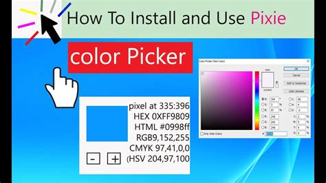 How to download and use Pixie that helps to pick a color - YouTube