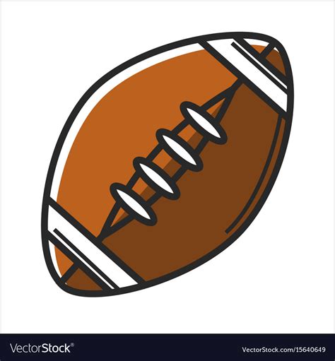 American football ball in graphic design on white Vector Image