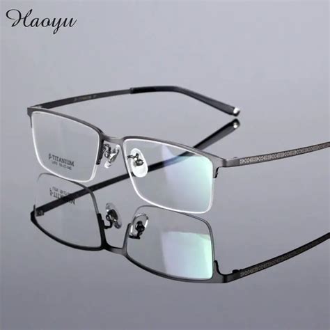 haoyu Fashion Men pure Titanium Eyeglasses Frames Men Brand Titanium ...