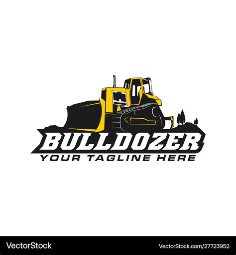 Bulldozer logo Royalty Free Vector Image - VectorStock