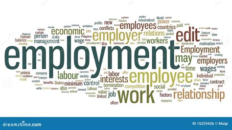 Employment Word Cloud stock vector. Image of words, labor - 15229436