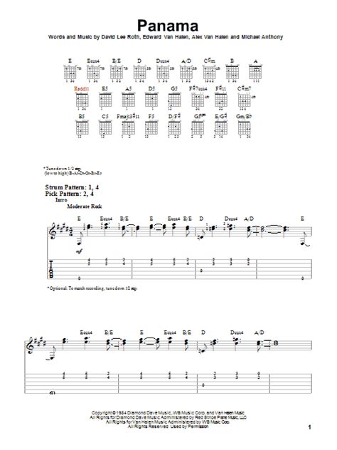 Panama by Van Halen - Easy Guitar Tab - Guitar Instructor