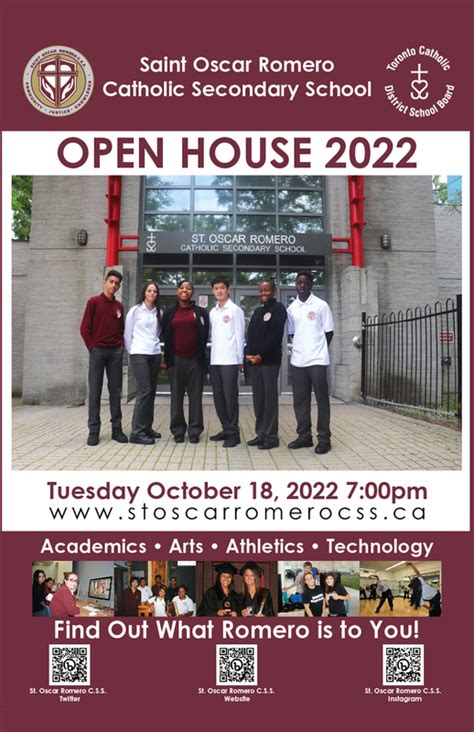 Romero Welcomes You: Grade 8 Open House | St. Oscar Romero Catholic Secondary School