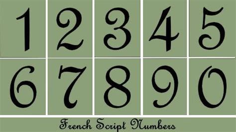 Primitive Stencil Numbers French Script House Address | eBay Large ...