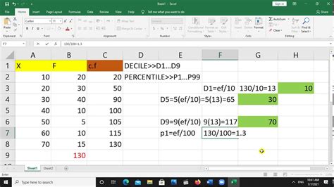 DECILE AND PERCENTILE FOR GROUP DATA - YouTube