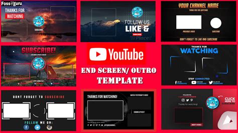 The Best 15 Free YouTube End Screen Template Makers