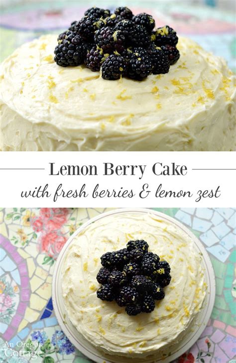 Lemon Berry Cake Recipe with the BEST Lemon Frosting Ever!