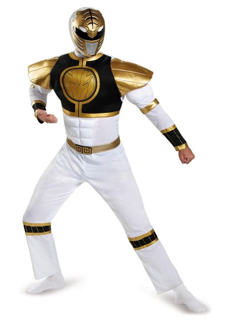 Power Rangers White Ranger Muscle Men Costume - Superhero Costumes