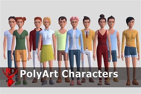 Low Poly Characters Pack 3d Model 3D Model