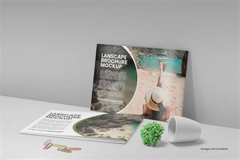 Premium PSD | Landscape brochure mockup