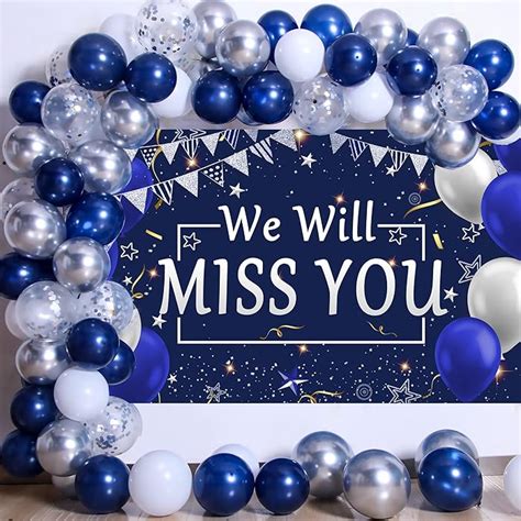 Buy Farewell Party Decorations for Men Women, We Will Miss You Banner ...