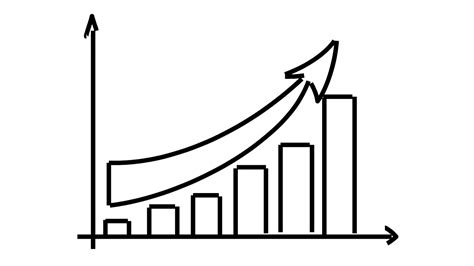 Bar Graph Arrow Going Up Line Drawing Stock Motion Graphics SBV ...