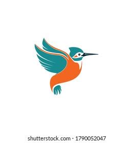 Kingfisher Bird Simple Logo Design Stock Vector (Royalty Free) 1790052047 | Shutterstock