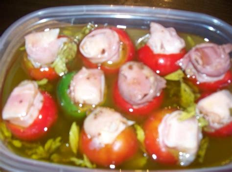 Pickeled Stuffed Cherry Hot Peppers Recipe | Just A Pinch