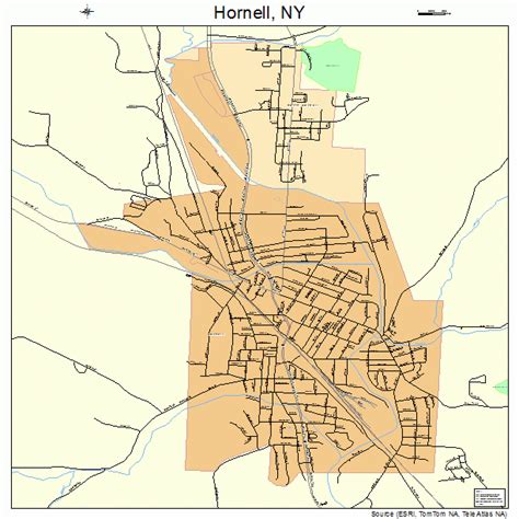 Hornell New York Street Map 3635672