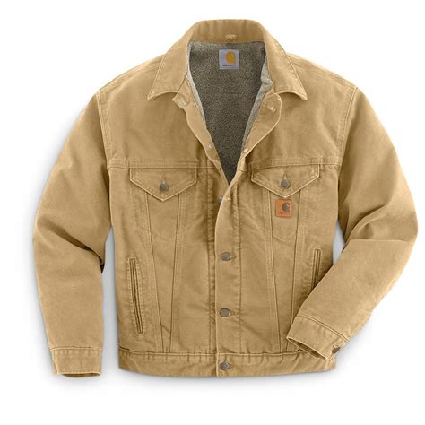 Carhartt Sandstone Denim Jean Jacket - 594017, Uninsulated Jackets & Coats at Sportsman's Guide