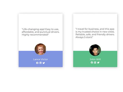 Testimonials UI Design by Moazzam Mattu on Dribbble