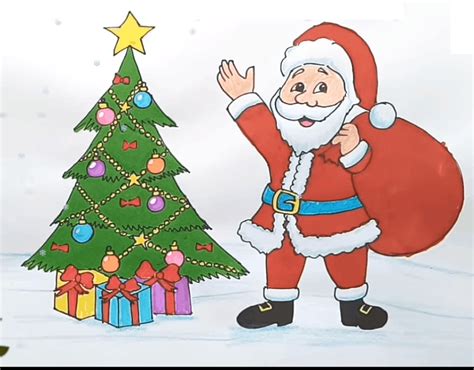 Animetitans | Santa claus drawing easy, Christmas tree drawing, Merry christmas drawing