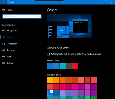 How To Change The Color And Appearance In Windows 10 Creators Update ...