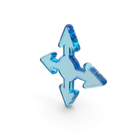 Glass Arrows Showing Four Directions Symbol 3D Object 2319948083 | Shutterstock