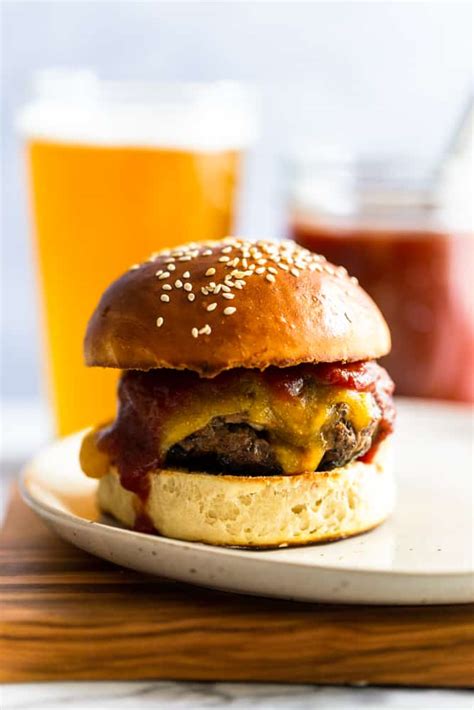 Grilled BBQ Burger Recipe - Fox and Briar