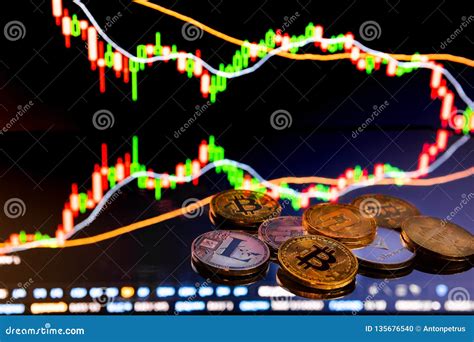 Bitcoin Coins With Global Trading Exchange Market Price Chart In The ...